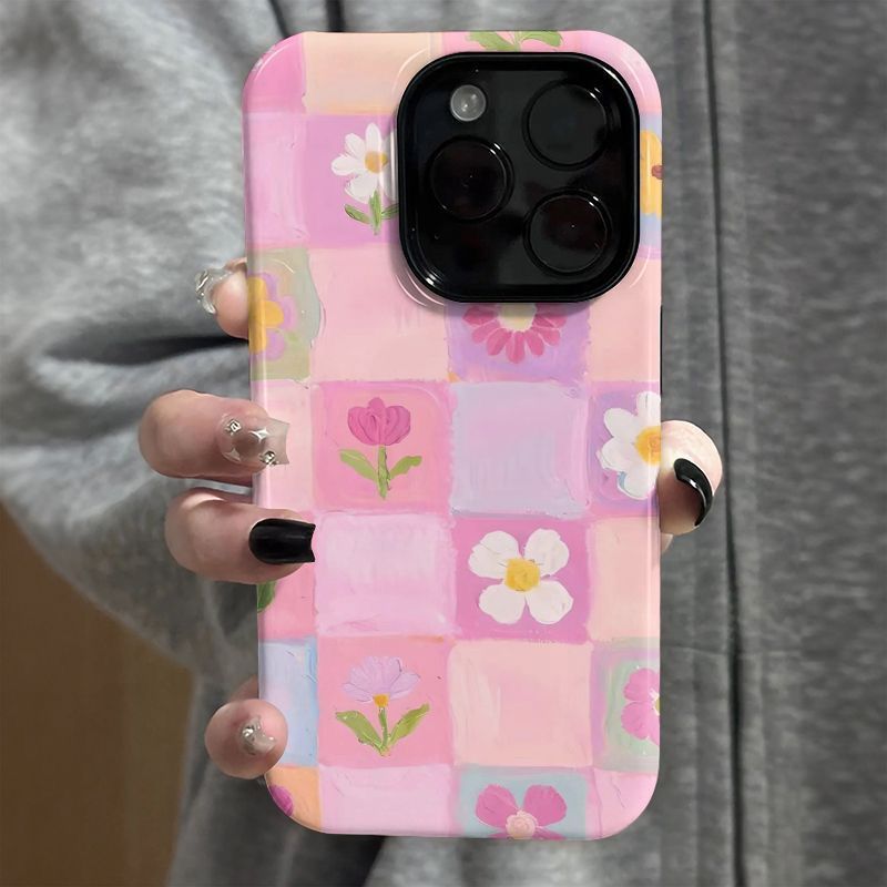 Plaid Floral case for iPhones
