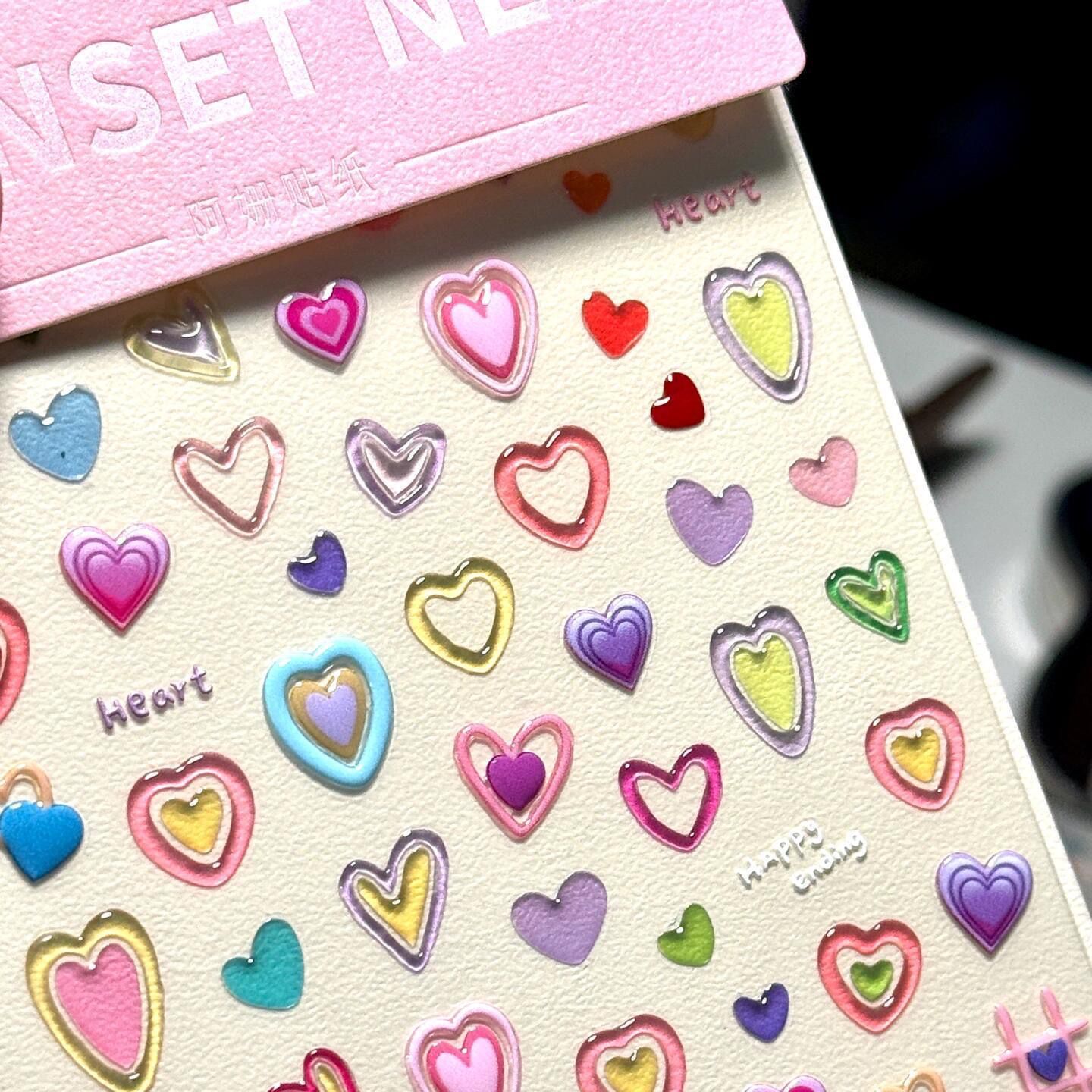 Heart phone stickers