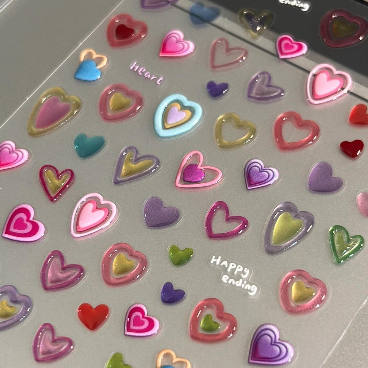 Heart phone stickers