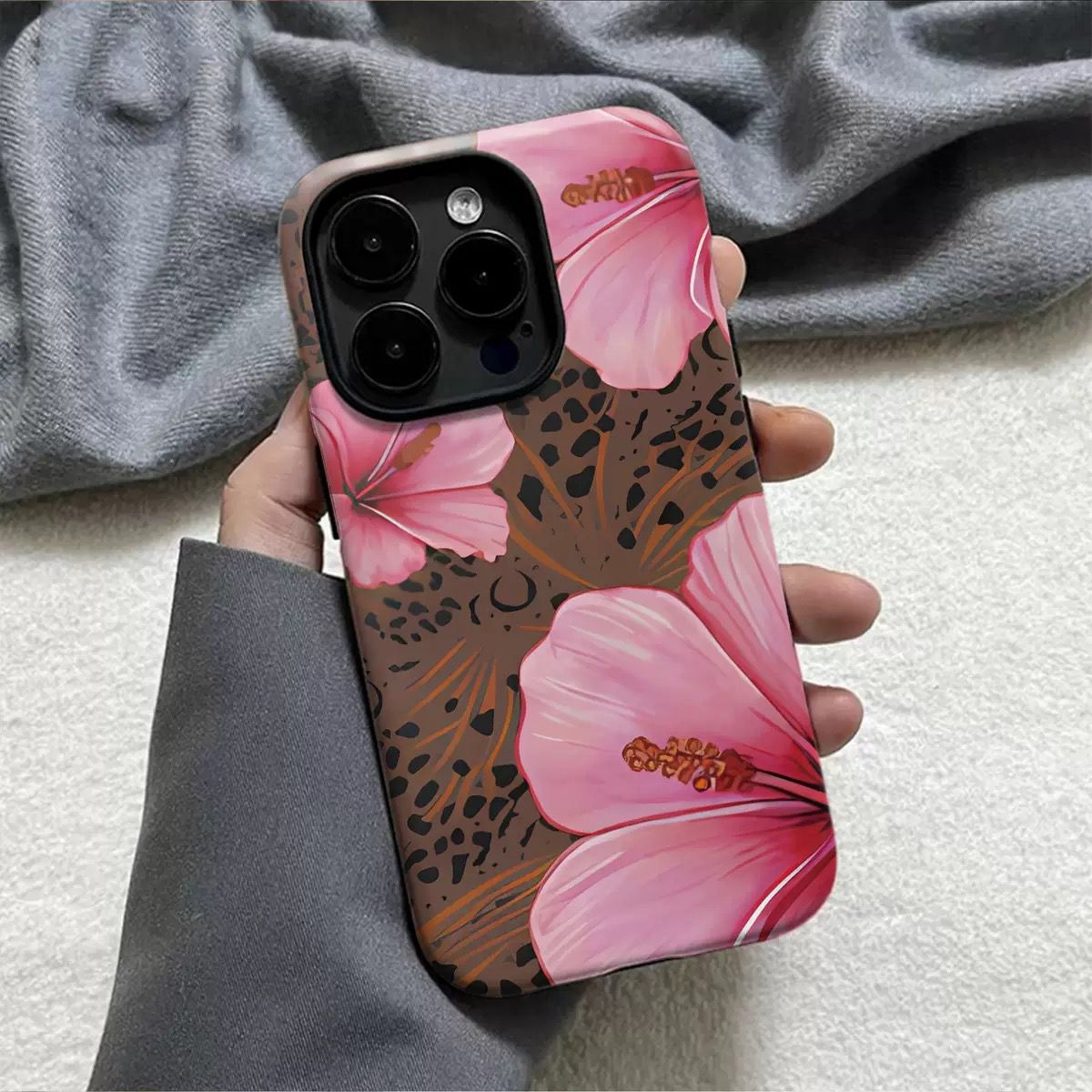 Leopard print  Flower  Case For IPhones