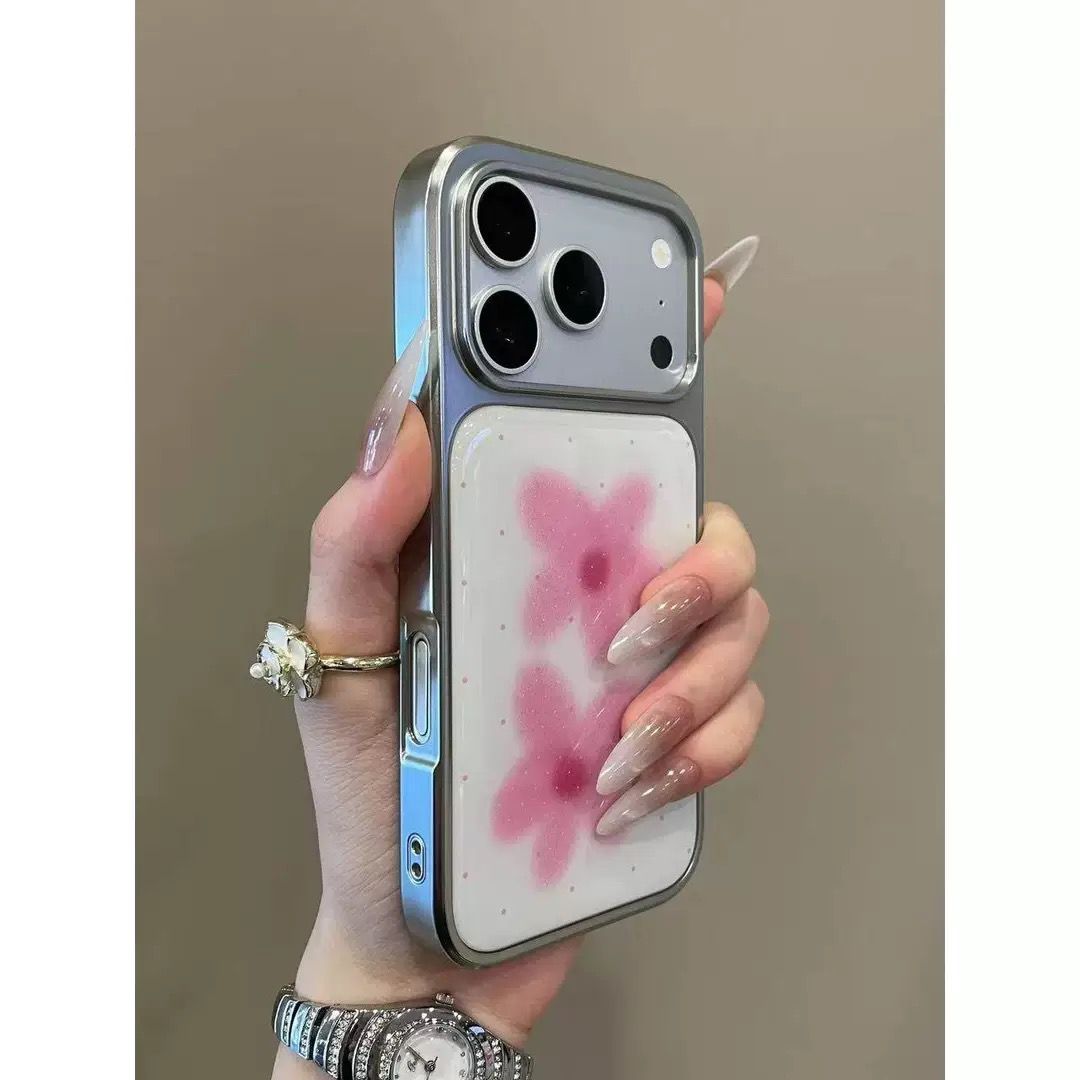 Pink Dot Flower Case For IPhones