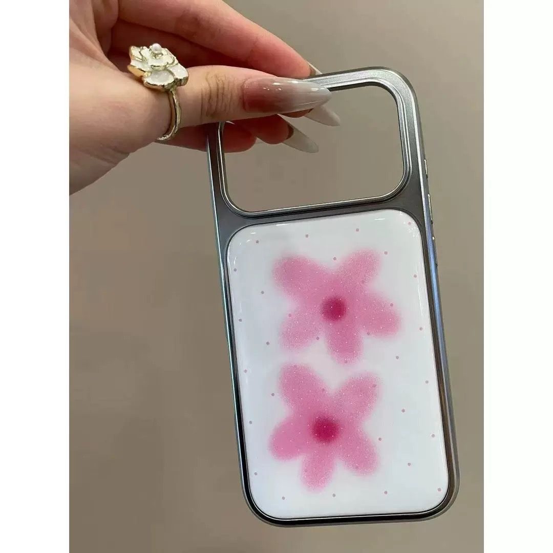 Pink Dot Flower Case For IPhones