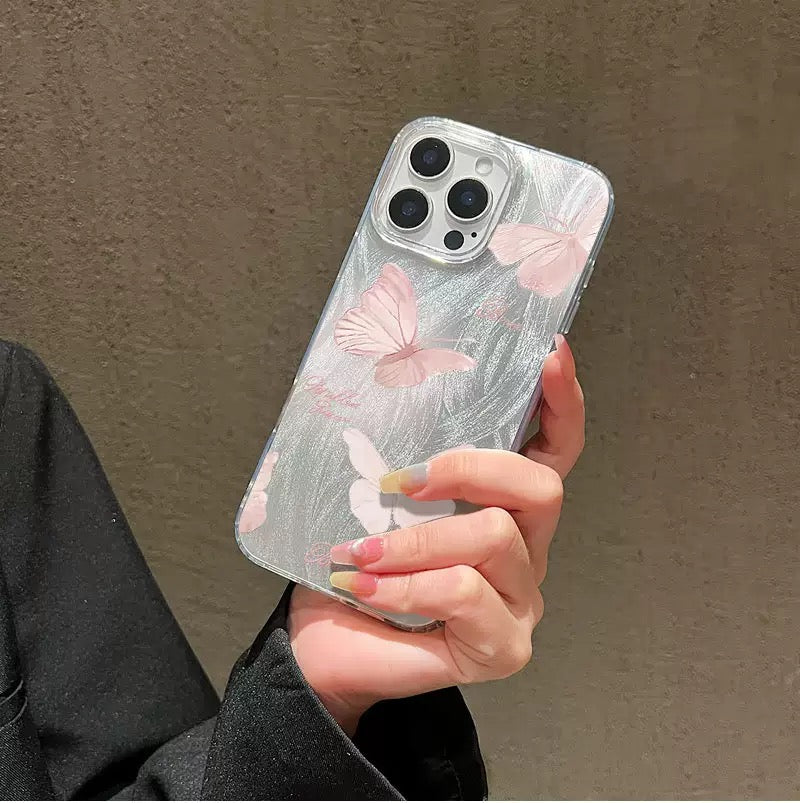 Pink Butterfly Case For iphones