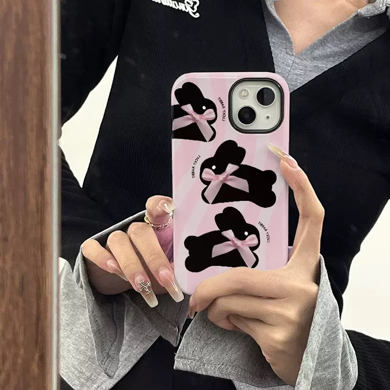Bow tie rabbit case For IPhones