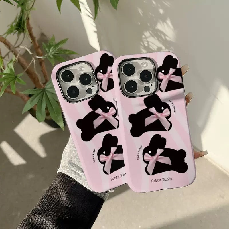 Bow tie rabbit case For IPhones