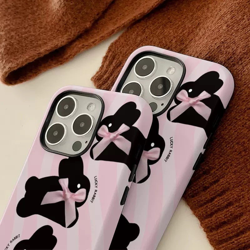 Bow tie rabbit case For IPhones