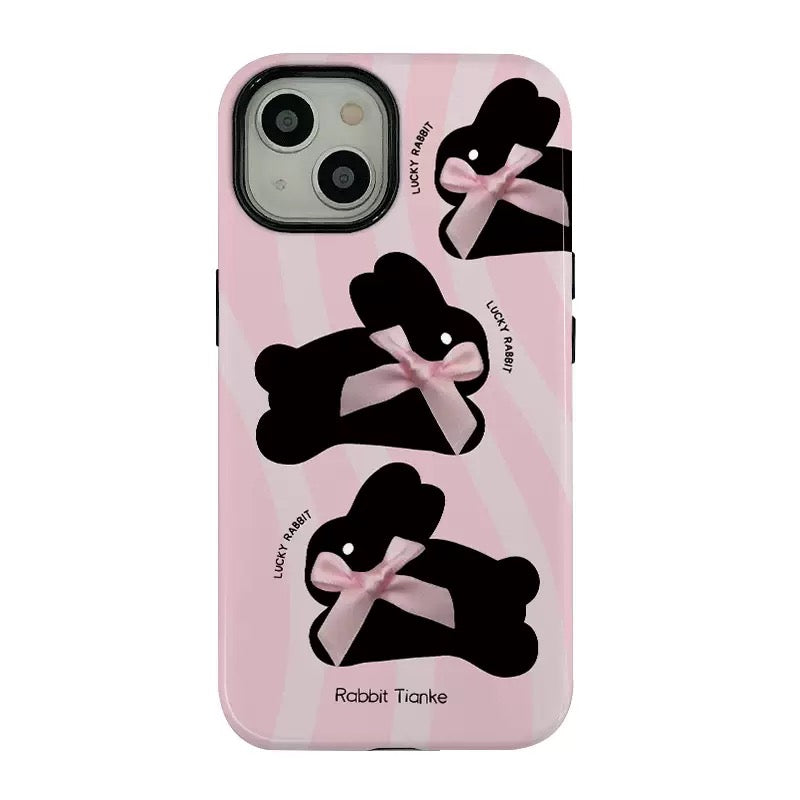 Bow tie rabbit case For IPhones