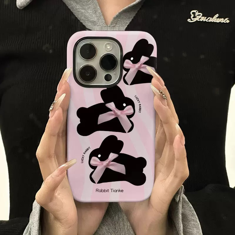 Bow tie rabbit case For IPhones