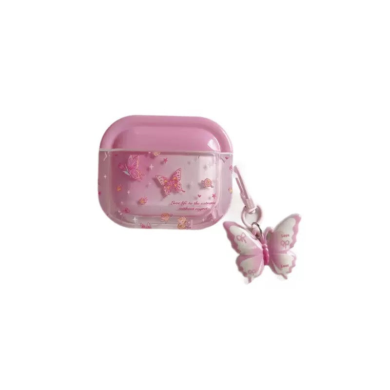 Butterfly Glitter AirPods Case