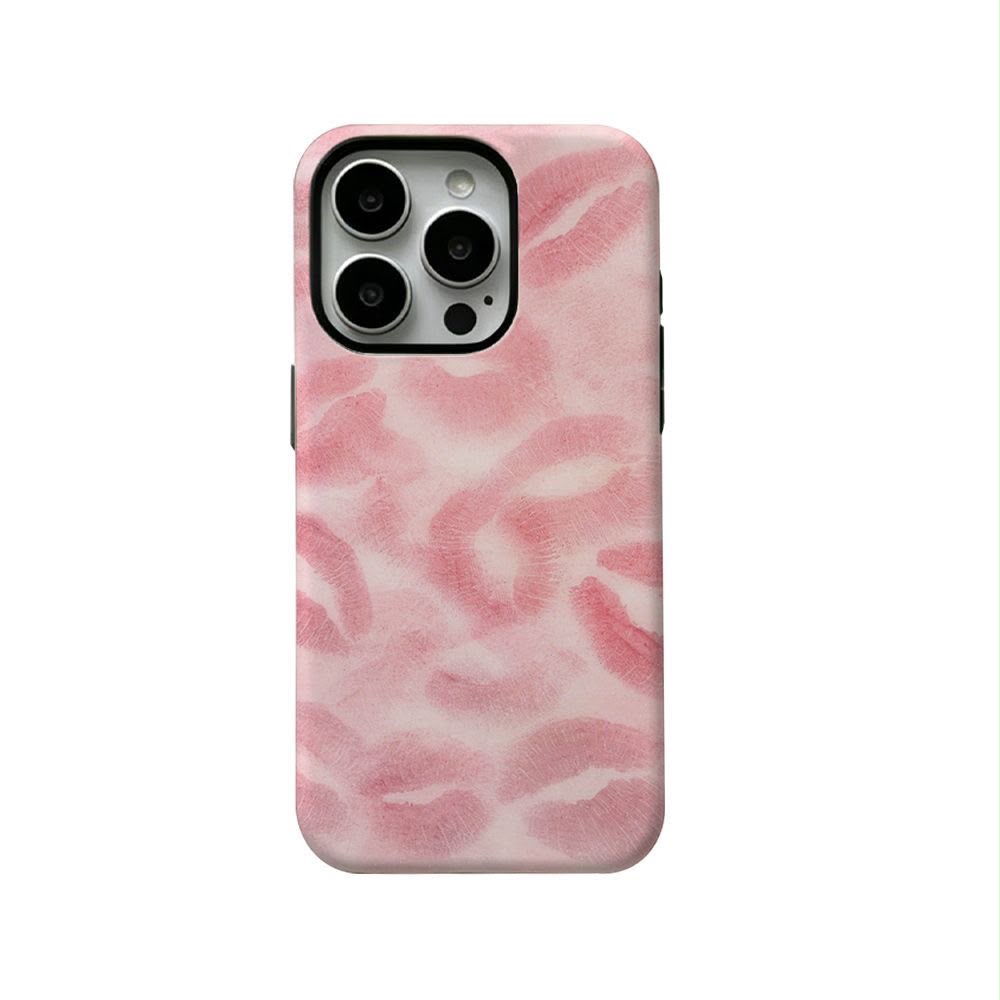 Pink red lip case for iPhones