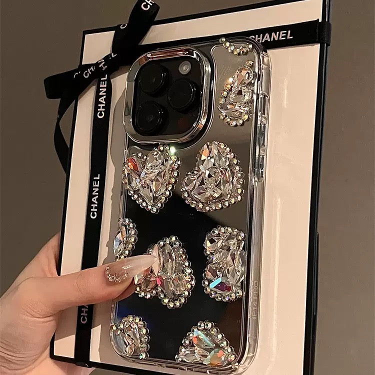 Mirror heart case for iPhone