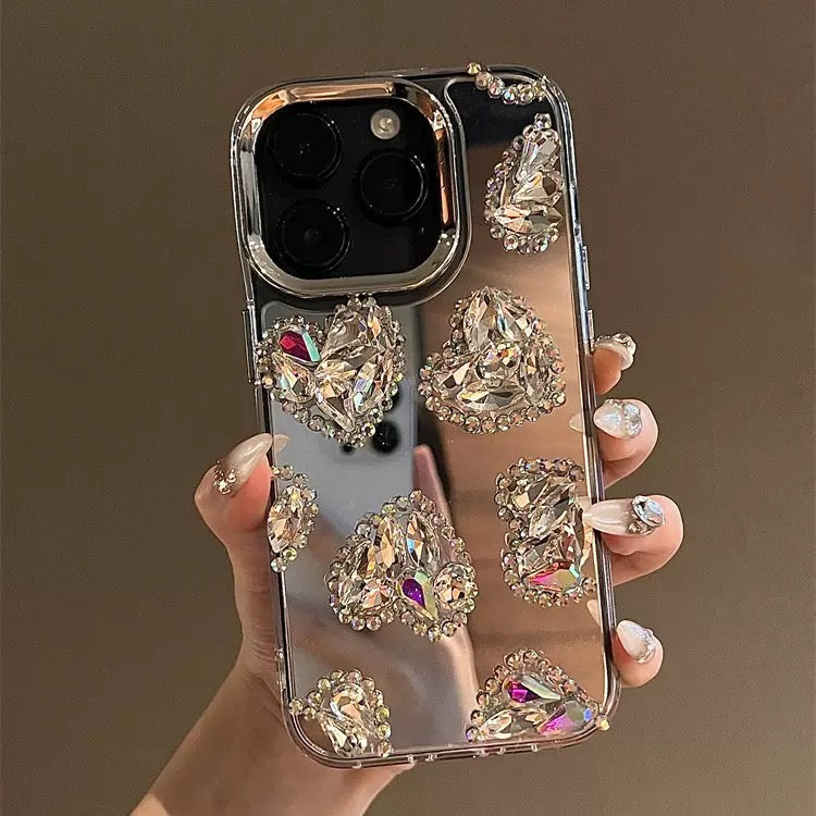 Mirror heart case for iPhone