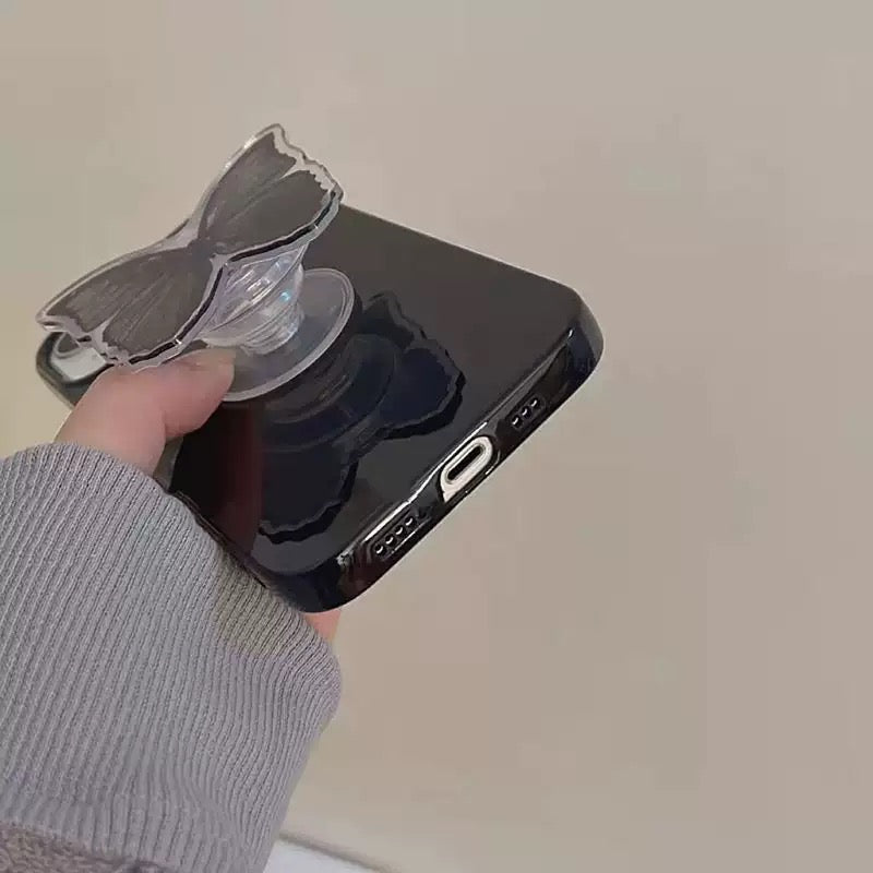 Purple butterfly phone grip