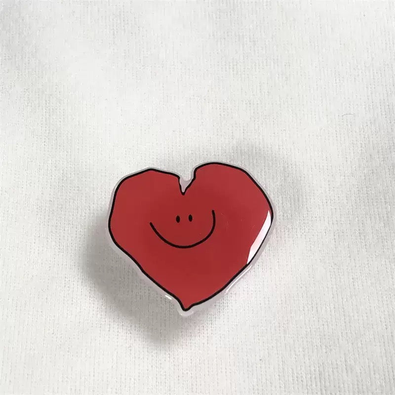 Red Heart phone grip