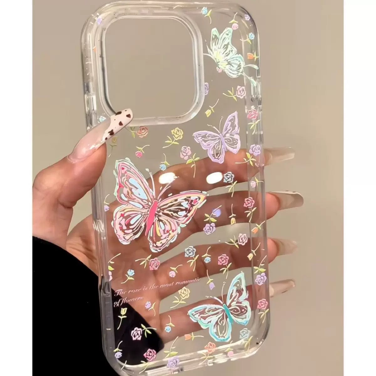 Hand-painted colorful line butterfly iPhone  Case For IPhones