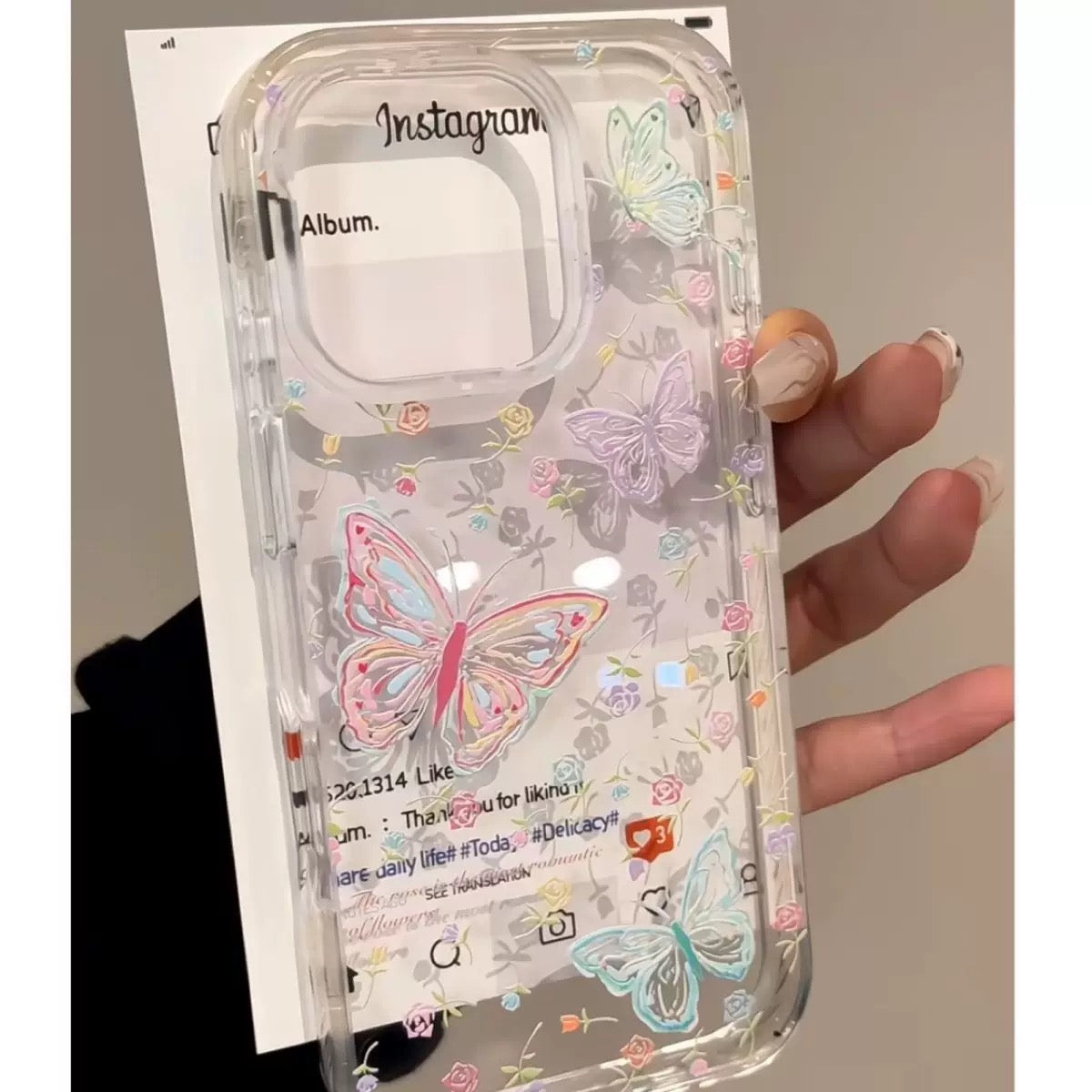 Hand-painted colorful line butterfly iPhone  Case For IPhones