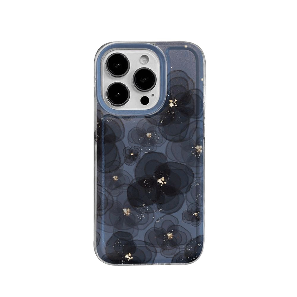 Black Ink Flower iPhone Case For iPhones