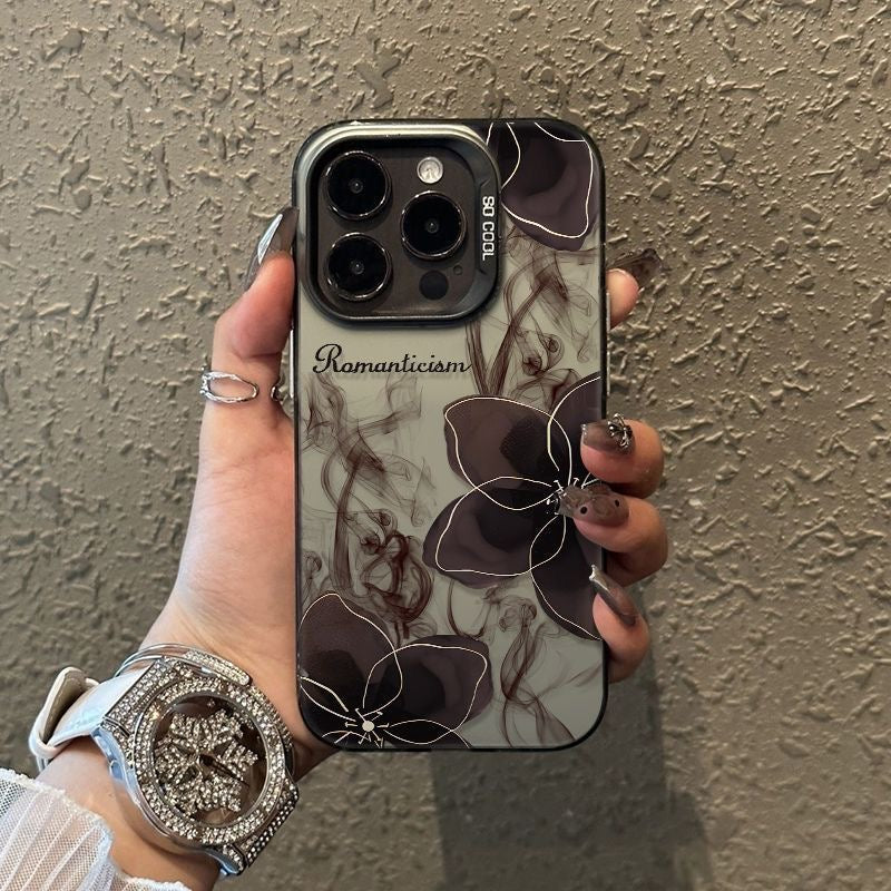 Brown Flower Case For iPhones