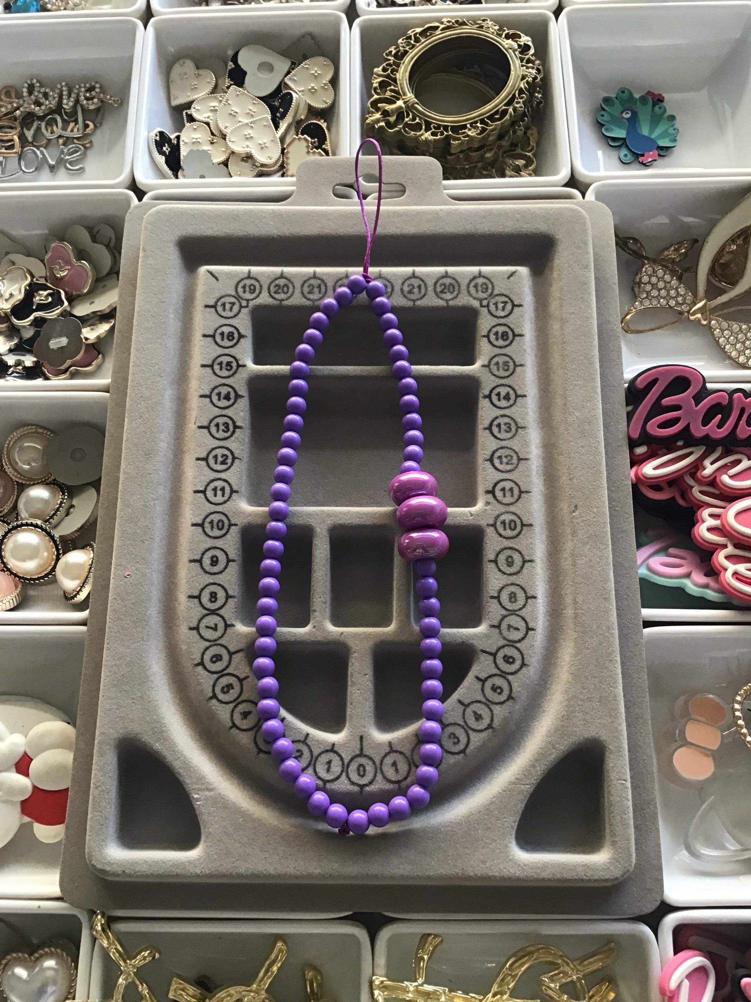 Purple phone charm