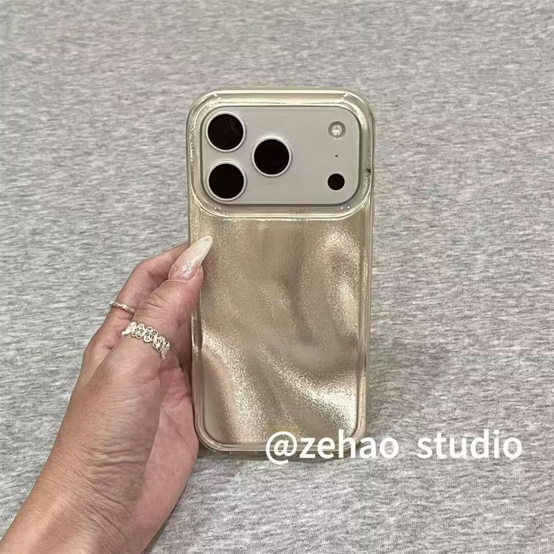 Champagne Shimmer Wave iPhone Case