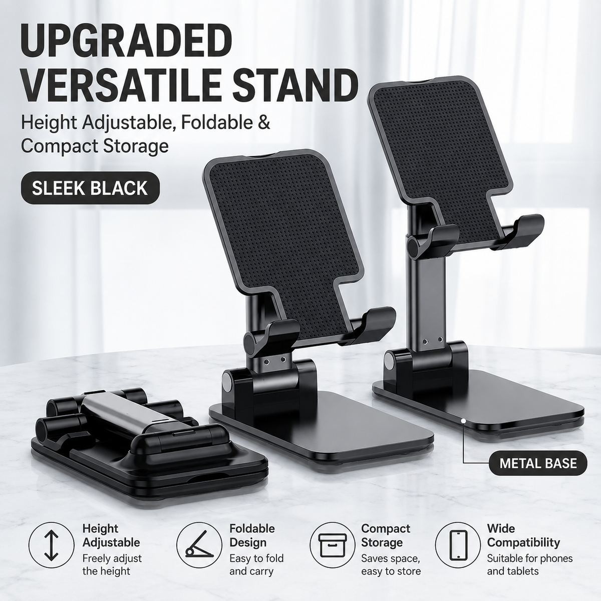 Adjustable Folding Phone & Tablet Stand