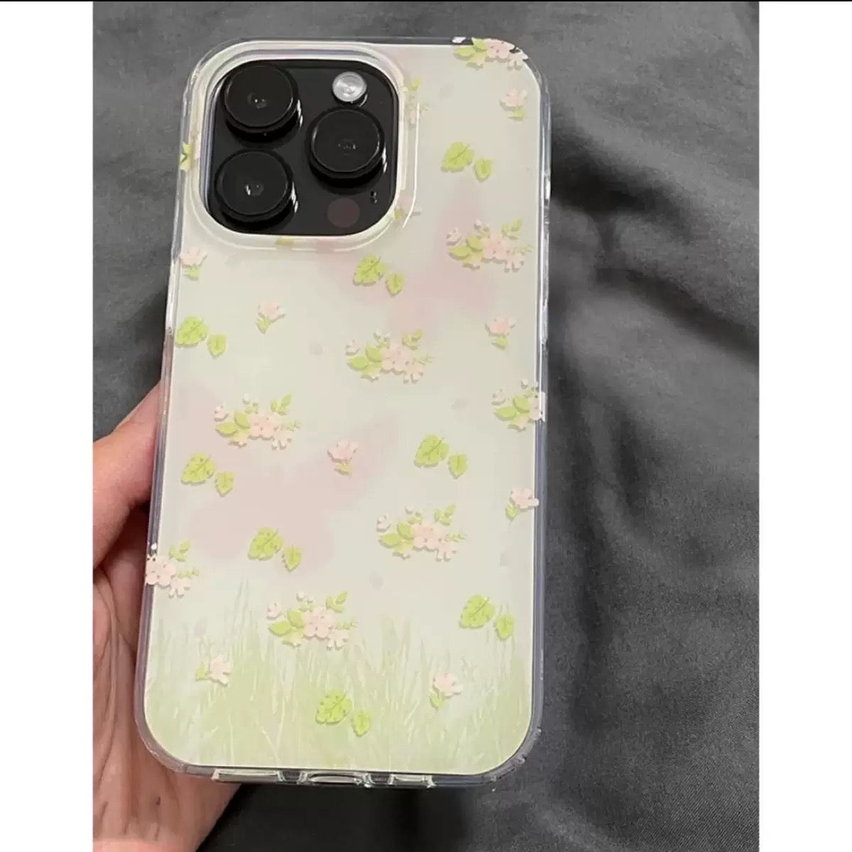 Pink & Green Floral iPhone Case