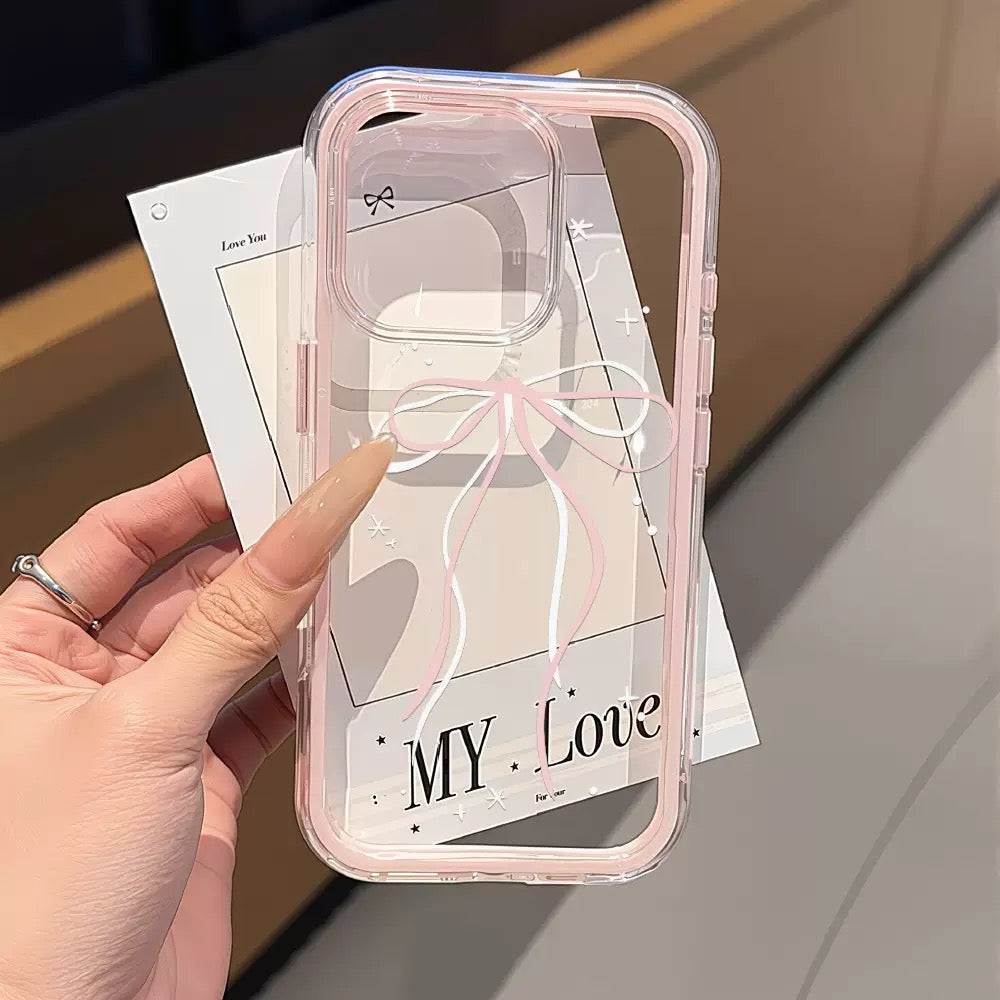 Pink Ribbon Bow iPhone Case