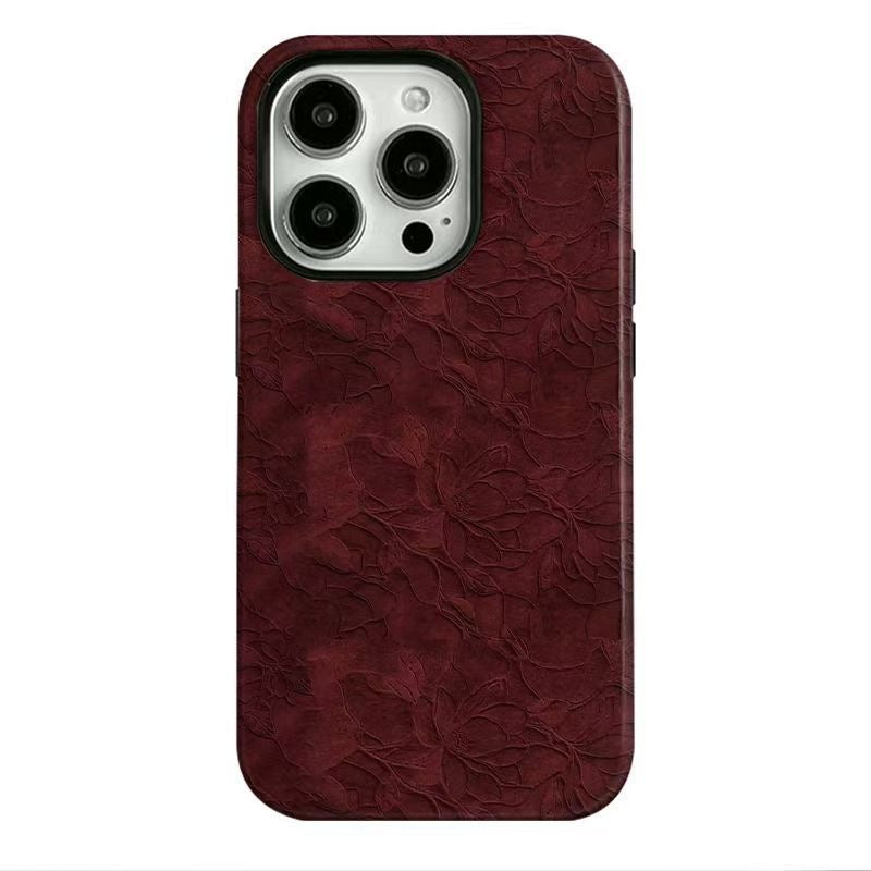 Burgundy Lotus Flower Case For iphones