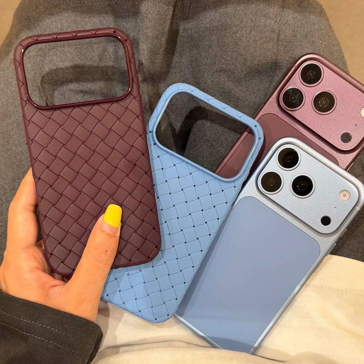 Woven Texture Soft  Case For iphones