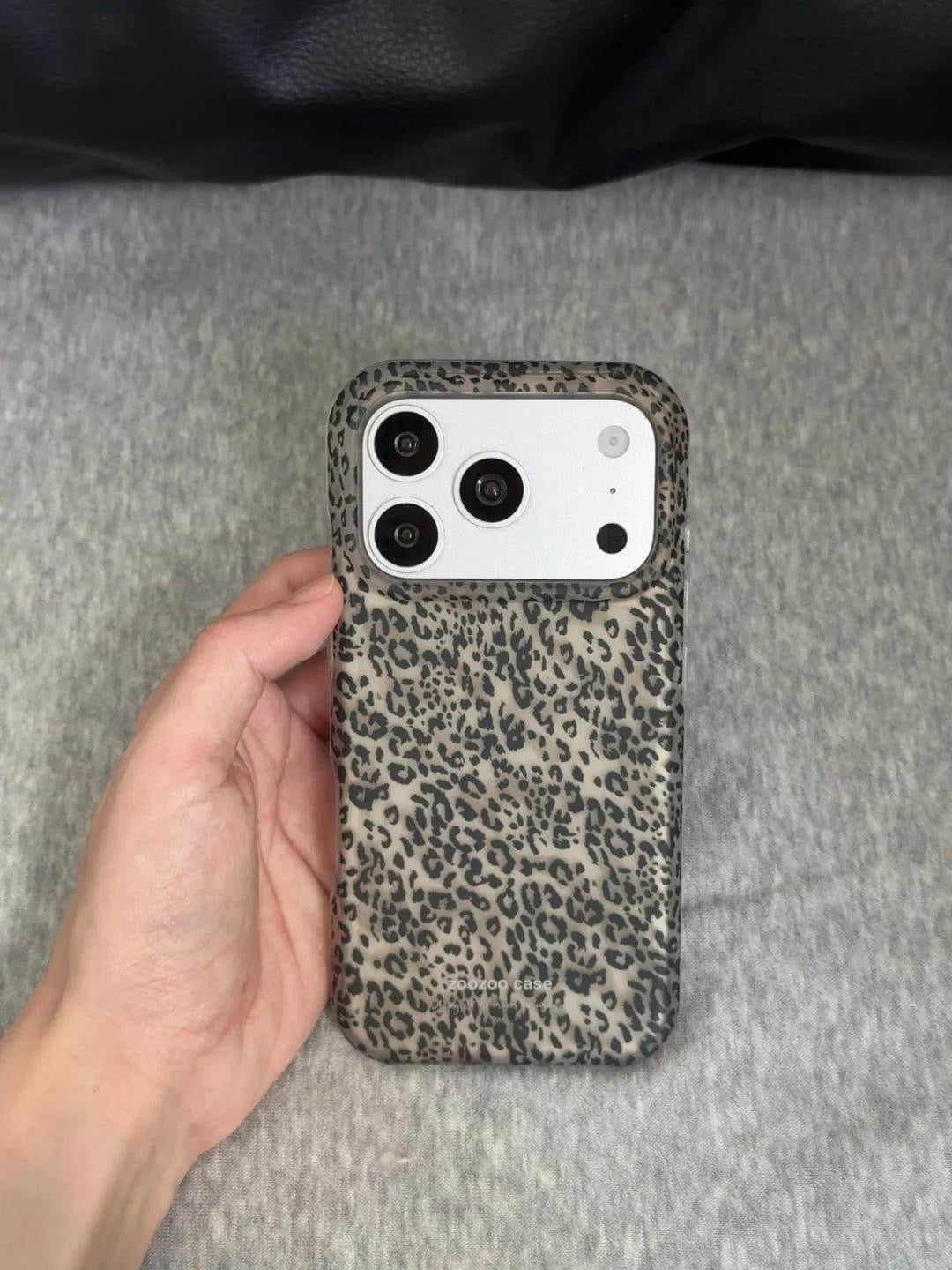 Grey Leopard Print Case For iphones