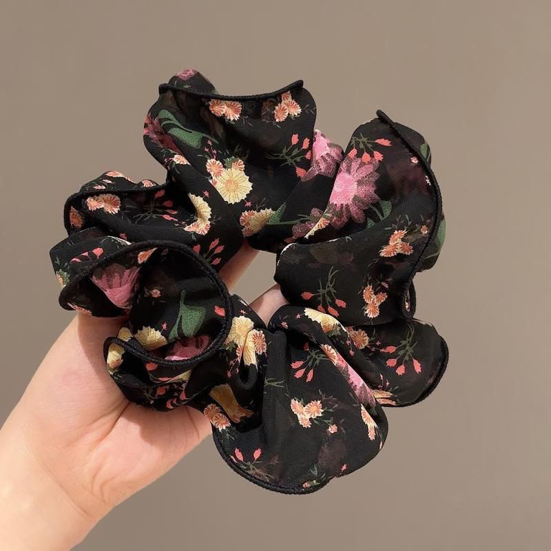 French Vintage Floral Scrunchie