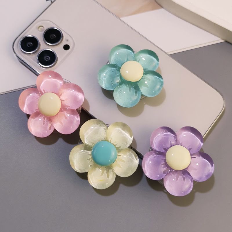 Transparent Flower phone Grip