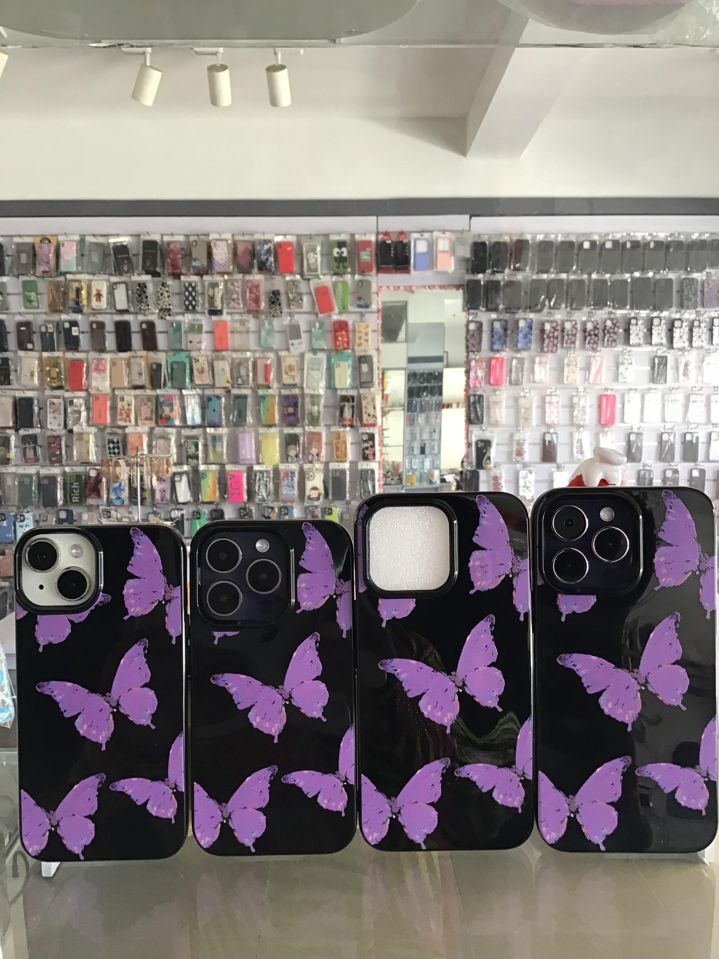 Sleek Purple Butterfly iPhone Case