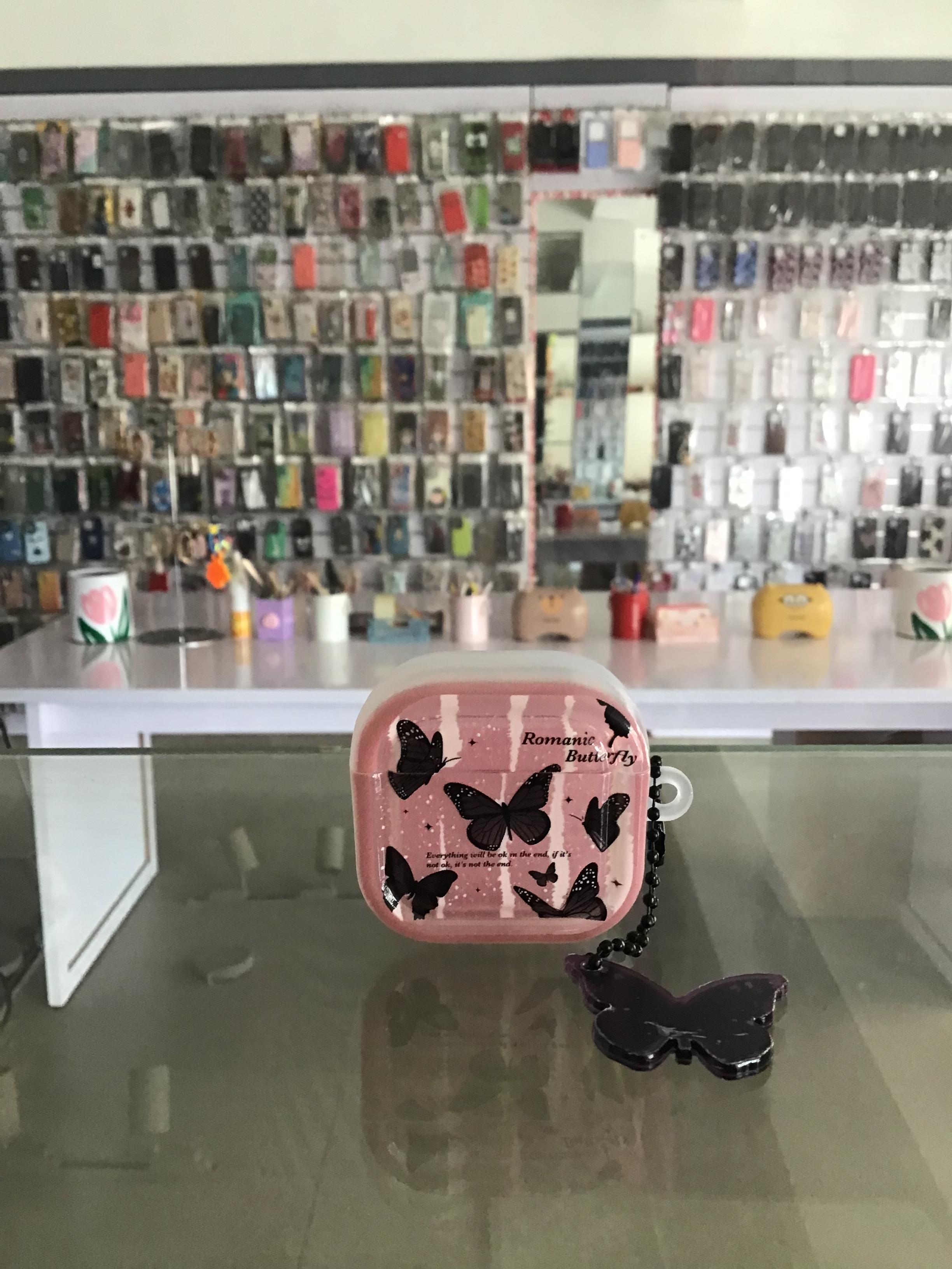 Romantic Butterfly AirPods Case with Charm