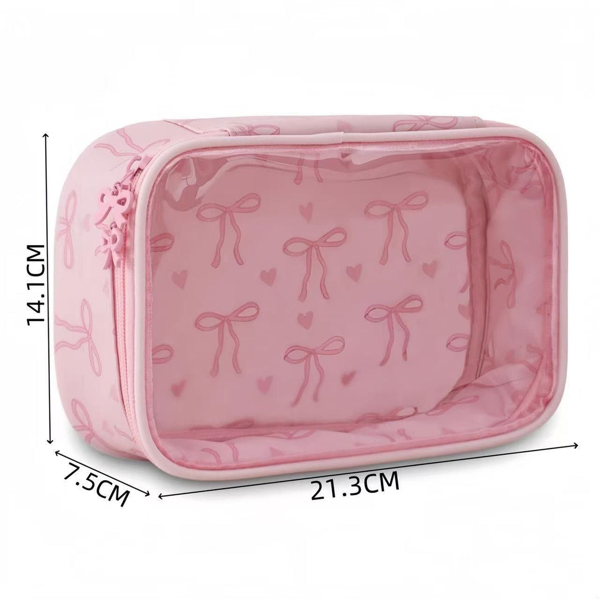 Bow Print Travel Makeup Bag