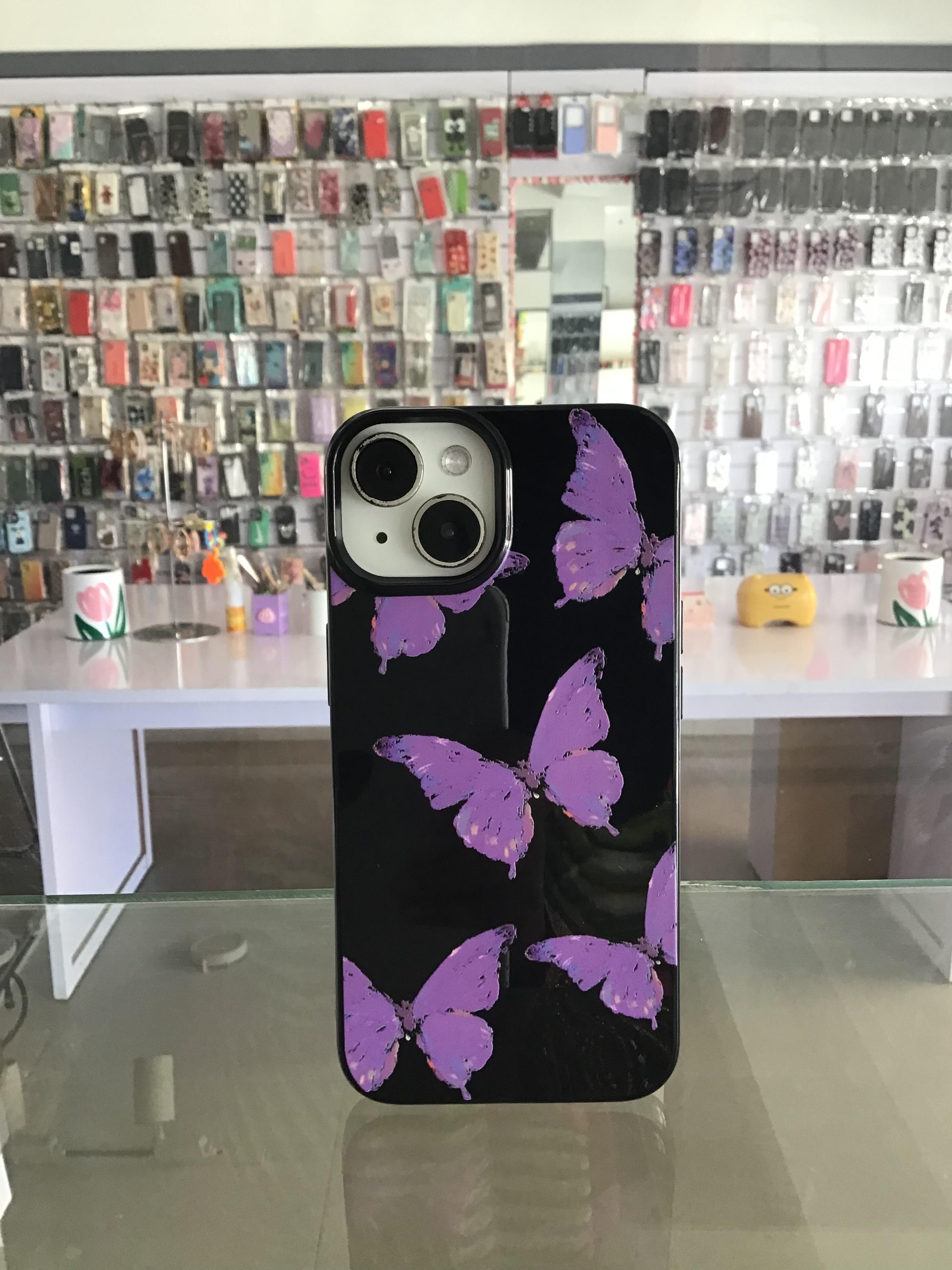 Sleek Purple Butterfly iPhone Case