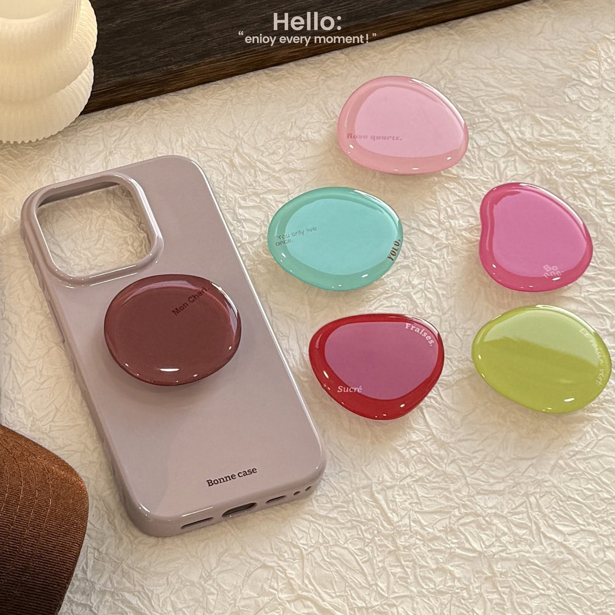 Colorful Crystal phone Grip