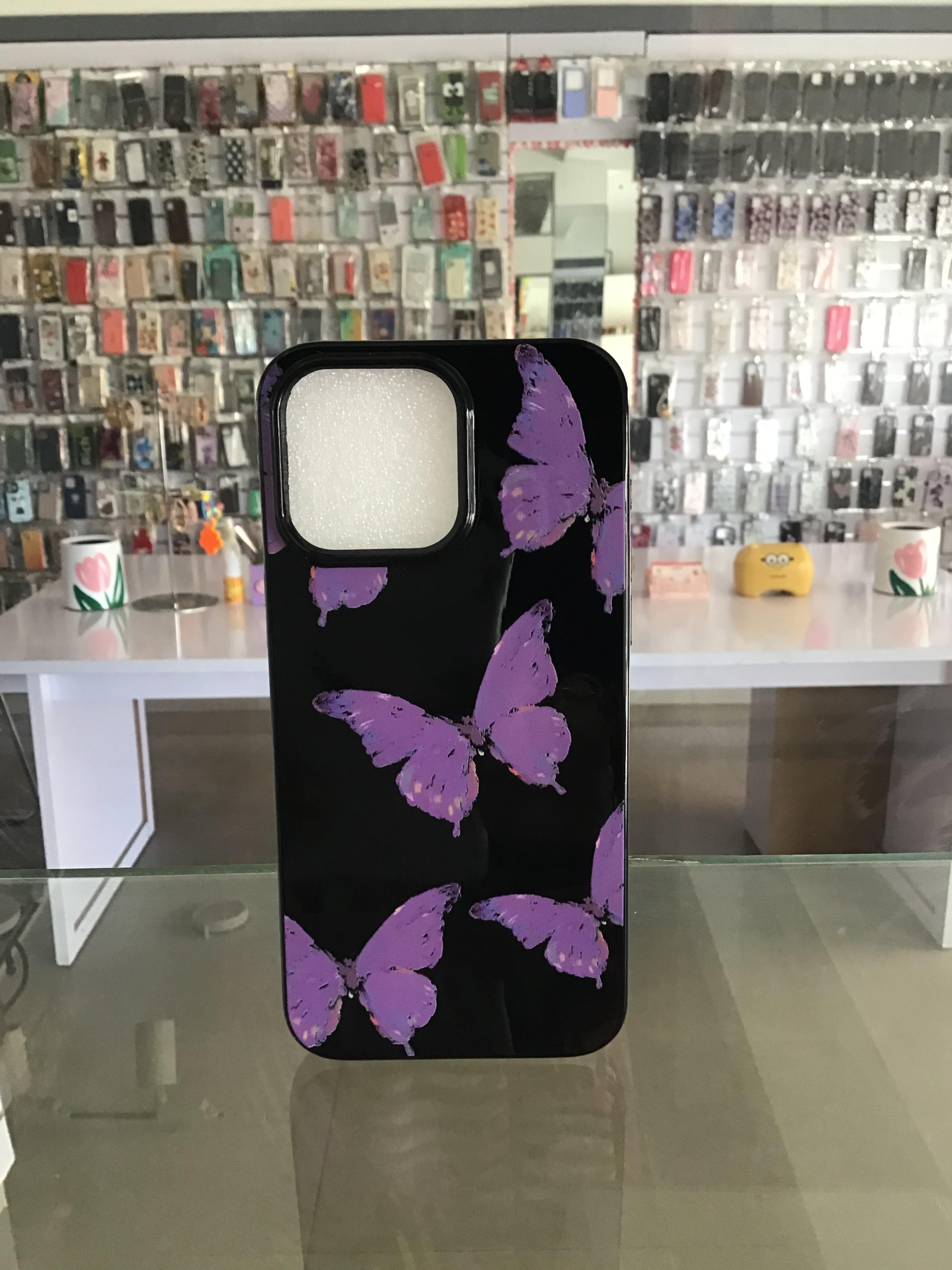 Sleek Purple Butterfly iPhone Case