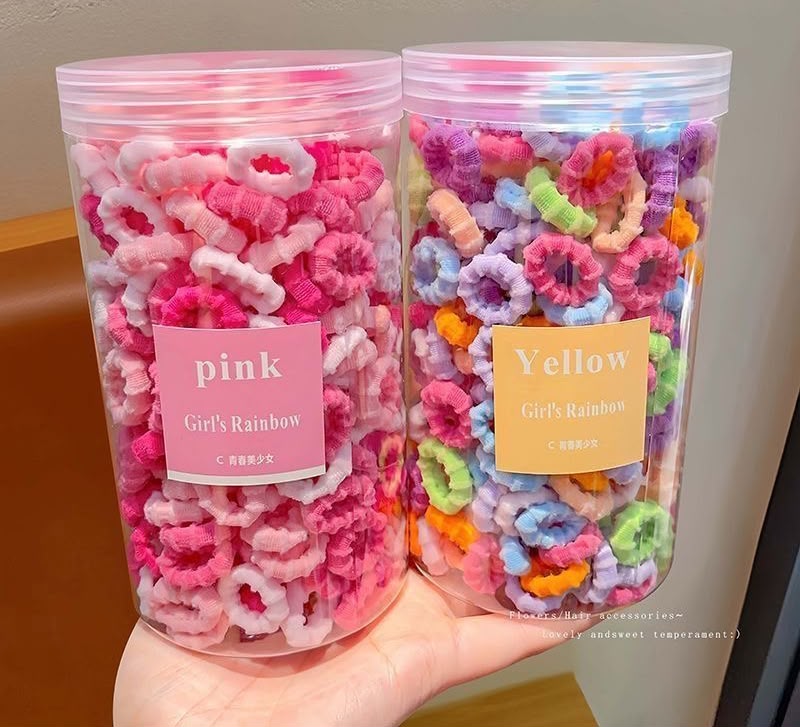 Soft Mini Hair Ties Jar
