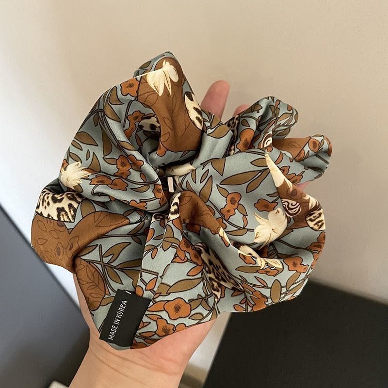 Oversized Floral Scrunchie