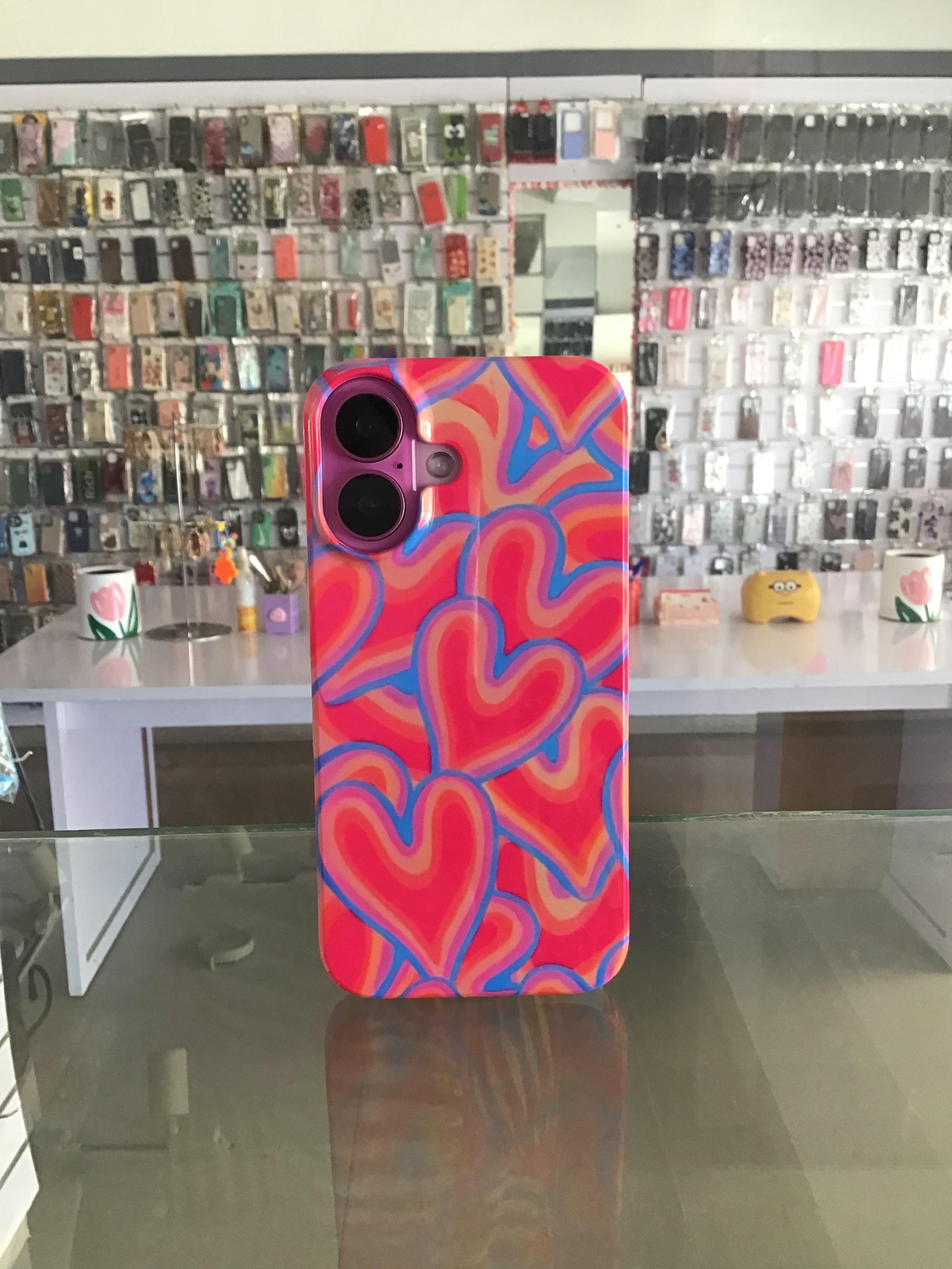 Vibrant  Retro Heart iPhone Case