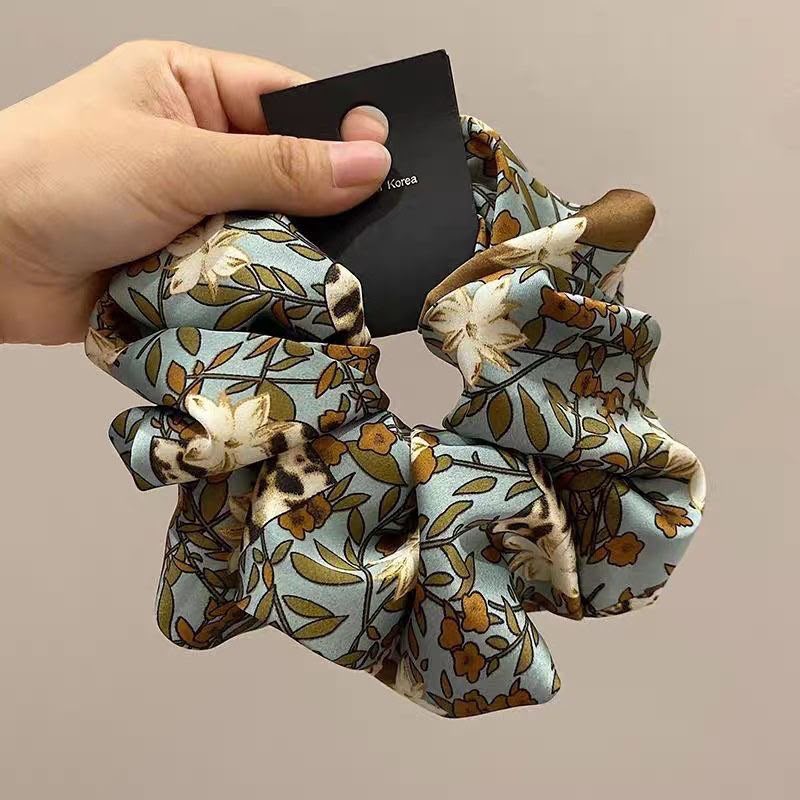 Oversized Floral Scrunchie