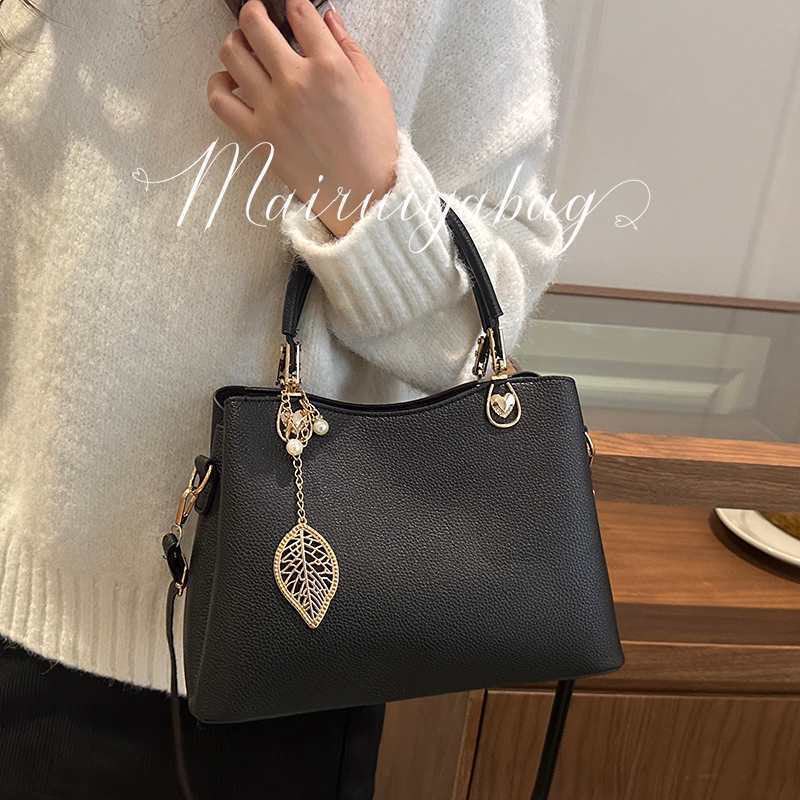 Classic Black Top Handle Bag