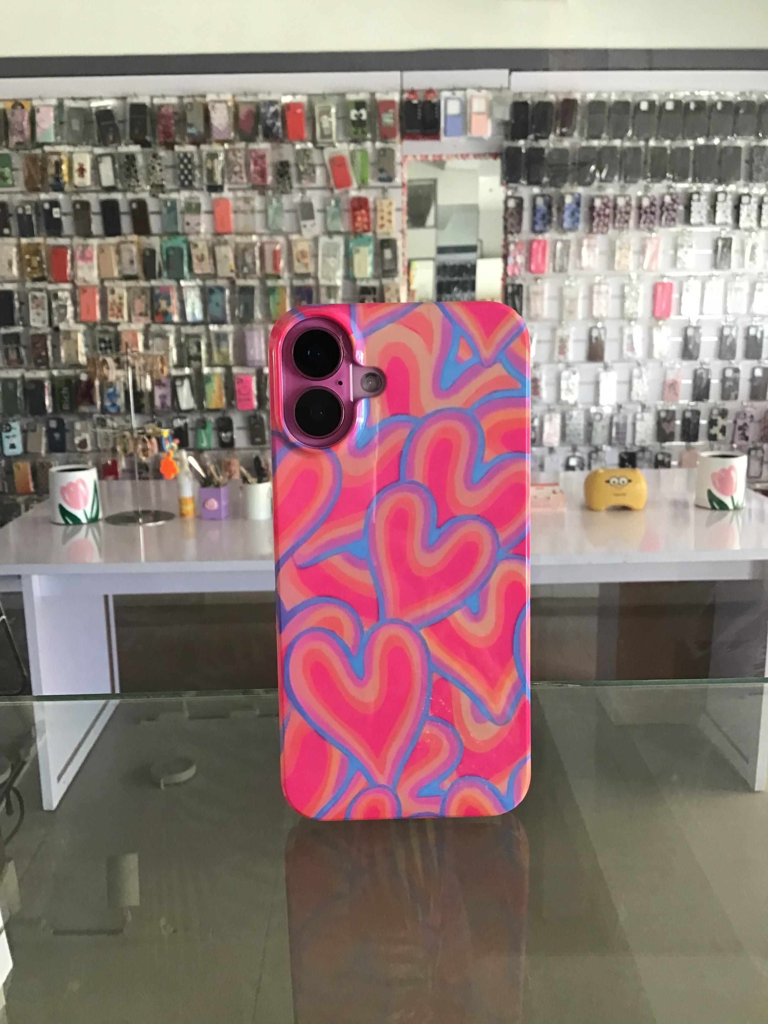 Vibrant  Retro Heart iPhone Case