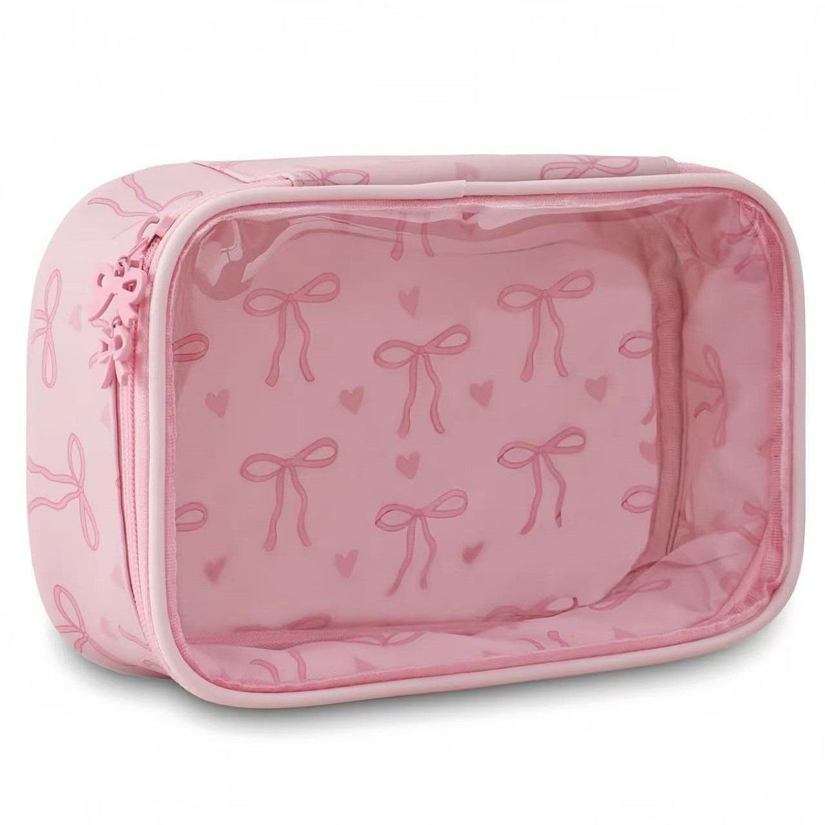 Bow Print Travel Makeup Bag