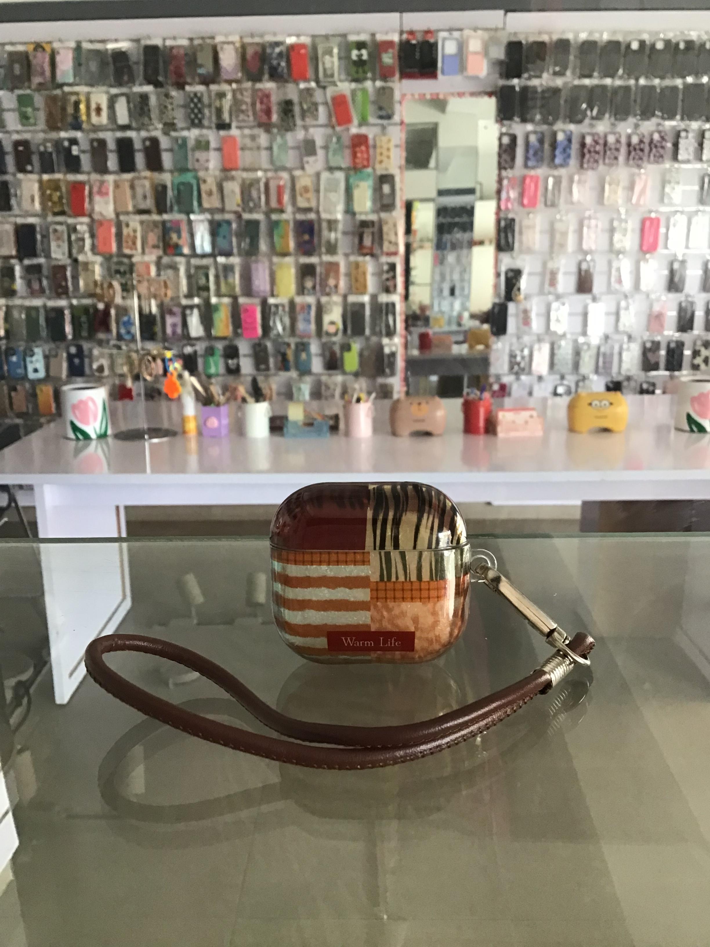 Warm Life Patchwork AirPods Case with Leather Strap