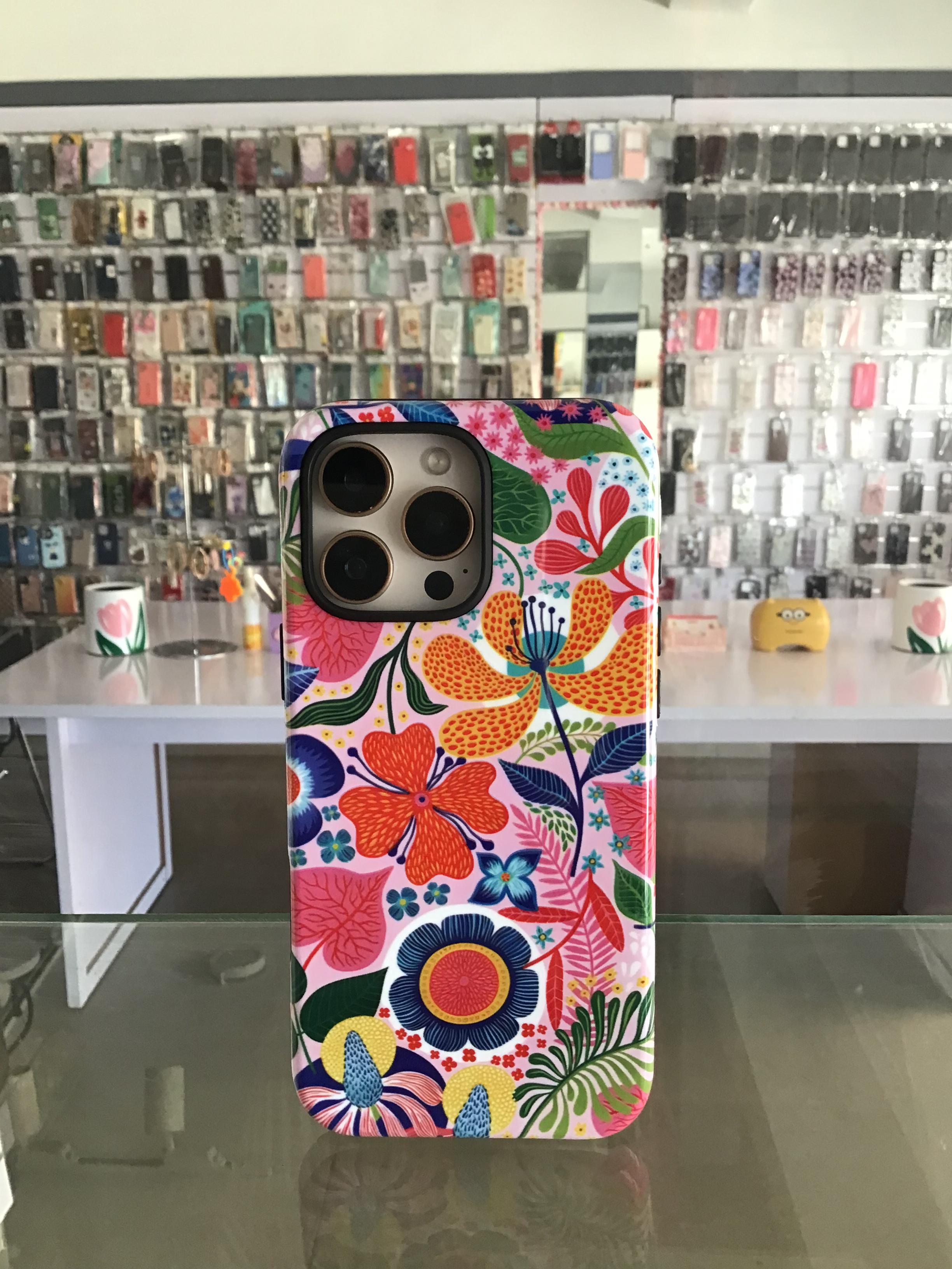 tropical floral phone case