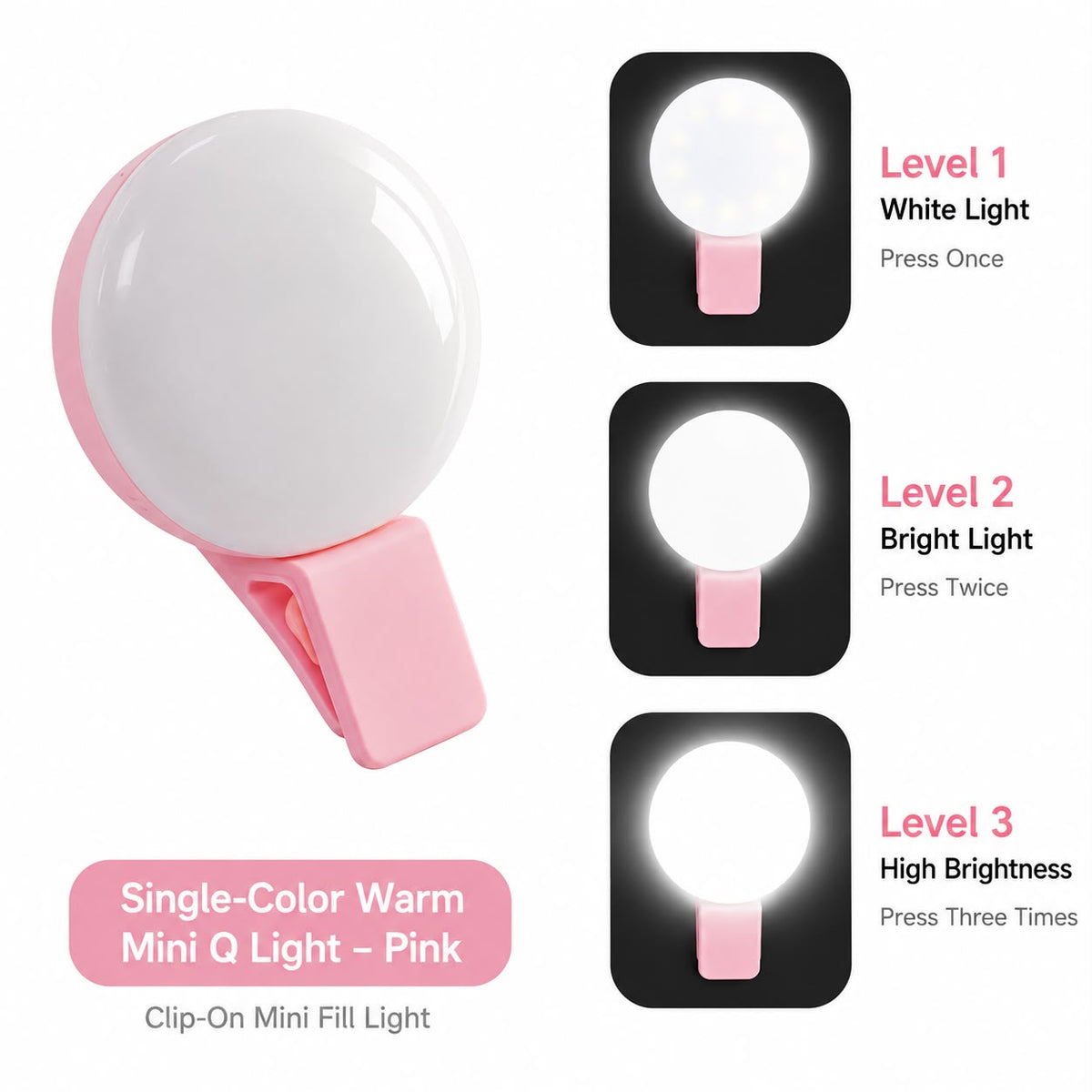Dual-color selfie fill light