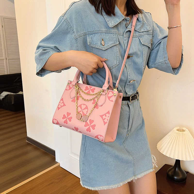 Floral Embossed Tote Bag