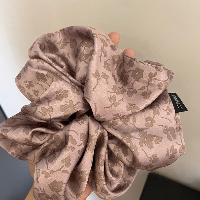 Oversized Floral Scrunchie
